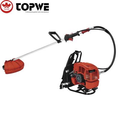 China Rear TOPWE Gasoline Brush Cutter 58CC Spare Parts Power Weeding Machine for sale