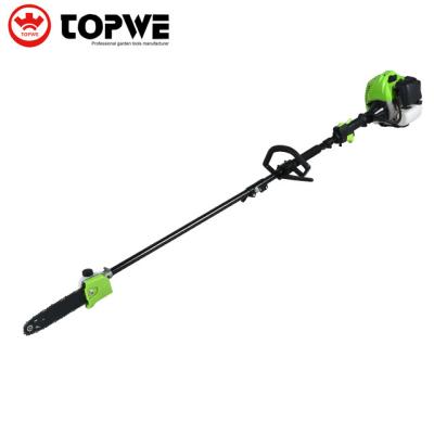 China 2-Stroke TOPWE 43cc Multitool Tall Tree Pruner Cutting Long Reach Pole Saw Gasoline 4.3m Telescopic Pole Pruner Saw for sale