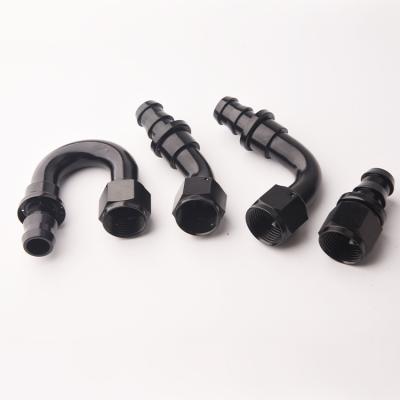 China Automotive Parts Performance Right Angle Swivel Racing Push On Pipe End An Aluminum Fitting for sale