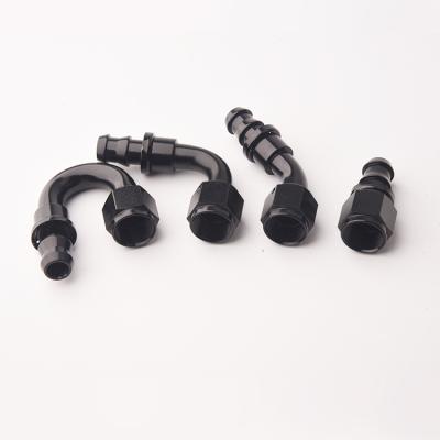 China Automotive Parts Hot Selling 45 Degree Socketless Fuel Oil Thrust On A Fittings Black for sale