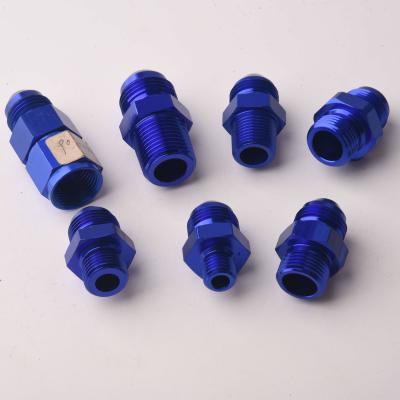 China Aftermarket Automotive Car Aluminum Male Male To Male Straight Oil Cooler Pipe Fitting Adapter 4 6 8 10 12 for sale