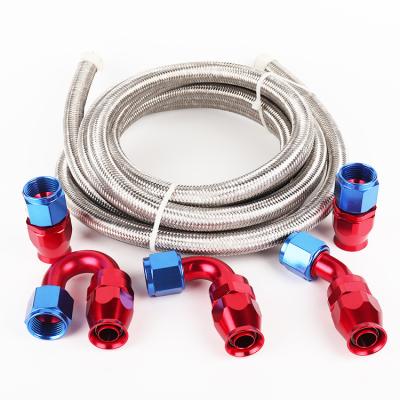 China An4 An6 An8 An10 An12 NylonStainless Steel Braided Oil Cooler Hose for sale