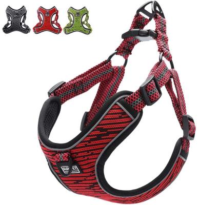 China Durable Reflective Dog Harness Invest Easy Control For Small Medium Dogs Adjustable Dog Harness for sale