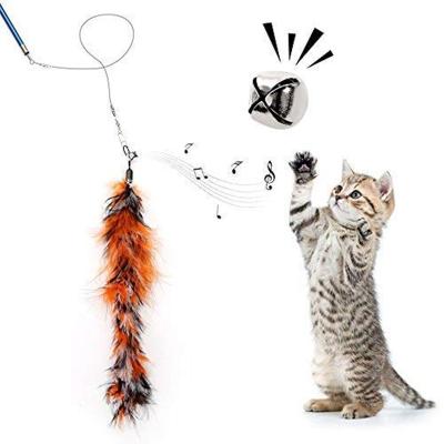 China Viable Pet Toy Bottom Sucker Pet Cat Toy Color Mouse and Feather with Bell Spring Chew Toys for Cats Plastic All-season 7-15 Days 2pcs for sale