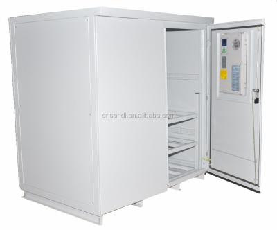 China Outdoor Electronic Equipment Battery Cabinet + Outdoor Air Conditioner Customized Telecom Battery Cabinet for sale