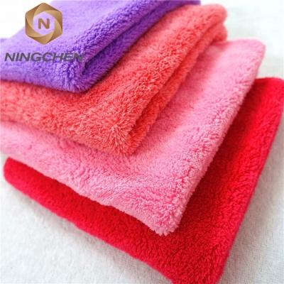 China Best selling 500gsm 800gsm Compressed Coral Fleece Plush Edgeless Car Microfiber Polishing Towels for sale