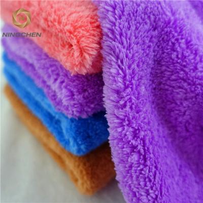 China Compressed Coral Fleece Fabric, Wholesale Wholesale Coral Velvet Face Microfiber Towel Cotton 20% Polyester Fleece Fabric 80% With Gift Box for sale