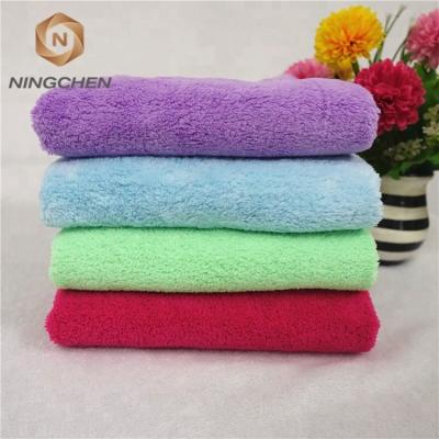 China Free Shipping Compressed Coral Fleece Microfiber Kitchen Cleaning Towel Cheap Coral Fleece Cloth With Loop for sale