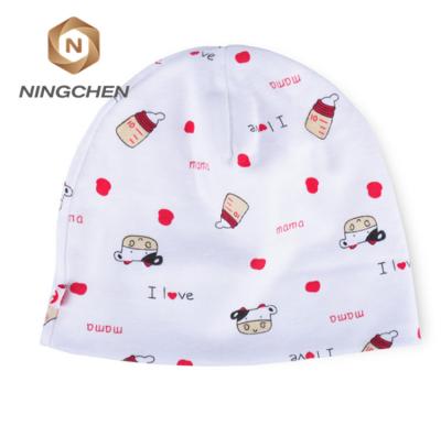 China New Design Custom Breathable 100% Cotton Kids Knitted Hats / Cute Newborn Cotton Baby Soft Hat for sale