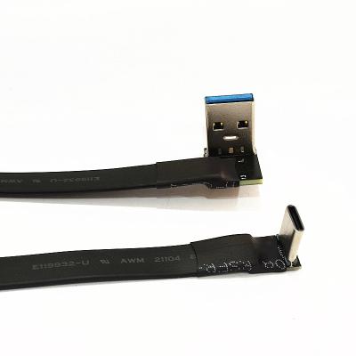 China Electronic Type C Cable FPV Flat Thin Thin Ribbon FPC FPC USB 3.1 Cable Micro USB 90 Degree To USB For FPV Brushless Gimbal Handheld Servo for sale