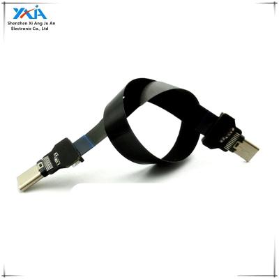 China Electronic Flat Type C Charger Cable FPV FFC Soft 90 Degree Cable for sale