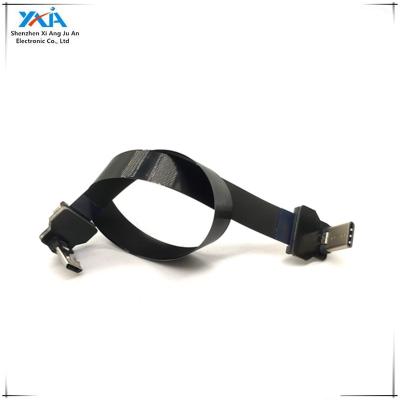 China FPV Electronic Ultra Thin Cable 90 Degree Angle Flat Micro USB Charging for sale