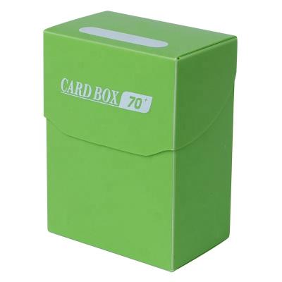 China Flip-open Design Biodegradable Plastic Deck Box 80+ Playing Cards For Collectible Card Organizer In Light Color Trading Card Deck Box for sale