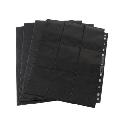 China Recycle High Quality 11 Holes 9 Pockets Plastic PP Storage Album Pages Loose Leaf Inner Pages for sale