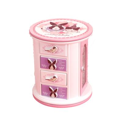 China Eco Friendly Wooden Professional Supply Tall Jewelry Box With 3 Drawer for sale