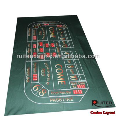 China Liquid And Water Resisted Craps Table Poker Layout for sale