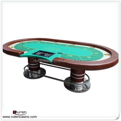 China Texas Hold 'em Table YINDun Texas Hold 'em Poker Table with Chip Tray for sale