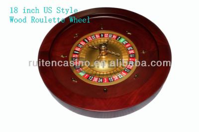 China USA Roulette and UK Roulette 18 Inch (45CM) High Quality Wooden Casino American Roulette Wheel for sale