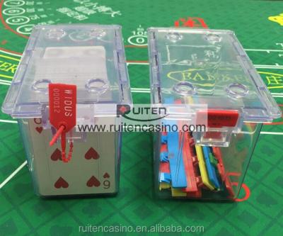 China Security plastic card box with lock seal for your professional baccarat casino for sale