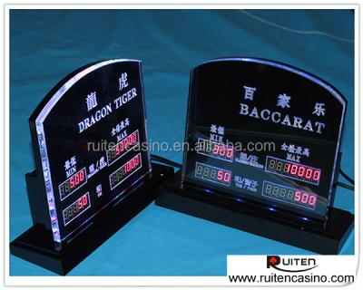 China Electronic Baccarat Displayer Casino Table Sign Holder Electric Baccarat Displayer for sale