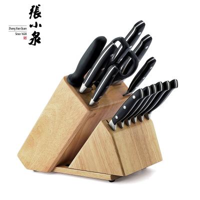 China Sustainable 14pcs Kitchen Knife Sets With Holder Household Kitchen Utensils ABS Wood Kitchen Knife Set for sale