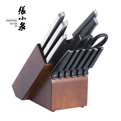 China Viable kitchen knife set kitchen knife with stand stainless steel padauk 14pcs kitchen knife set for sale