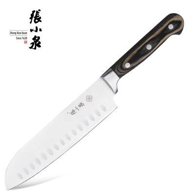 China Viable Red Tapestry Kitchen Knife Chefs Knife Serbian Santoku Kitchen Knives for sale