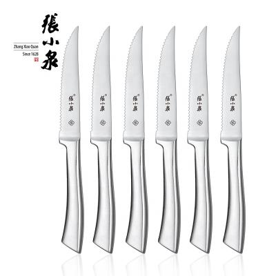 China Steak Knife Drawer Set Steak Knife Viable Gift Set Hollow Handle 430 Steak Knife Set for sale