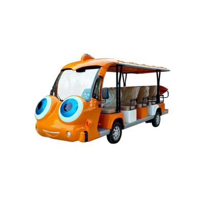 China Steel Environmental Electric Car 14 Seater Shuttle Sightseeing School Bus Vehicle for sale