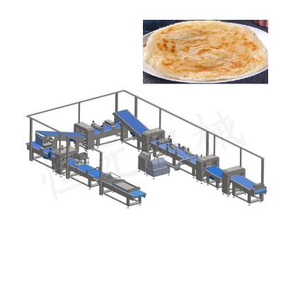 China Factory Automatic Butter Paratha Production Line Paratha Making Machine for sale