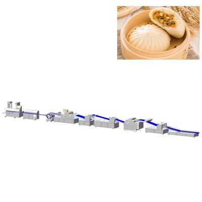 China High efficiency commercial use fully automatic frozen baozi stuffed roll dumpling production line for sale