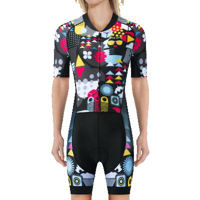 China Breathable Wholesale Women Road Cycling Clothing Set Triathlon Sports Set Custom Made Cycling Jerseys Cycling Tank Tops Quick-drying Suit OEM for sale