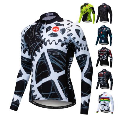 China Pro Antibacterial Men Cycling Jersey Bicycle Sportswear Clothes MTB Bike Clothing Long Sleeve Shirt Cycling Clothing for sale