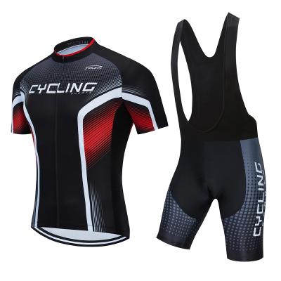 China Breathable Reflective Cycling Pro Team Clothing Wear Men's Cycling Tank Top And Shorts Set Custom Made for sale