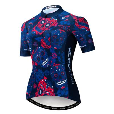 China Custom Cycling Antibacterial Team MTB Summer Short Sleeve Women Maillot Ciclismo Tank Top Shirt Pro Quick Dry Bike Tops Clothing Wear for sale