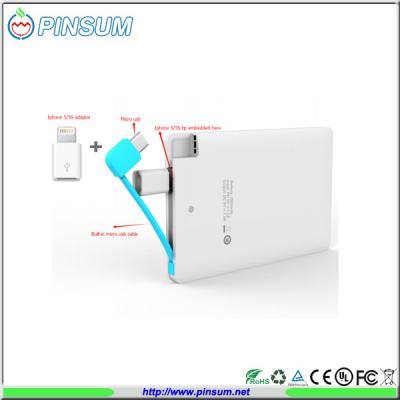 China Li-polymer 2500mAh  slim credit card power bank for sale