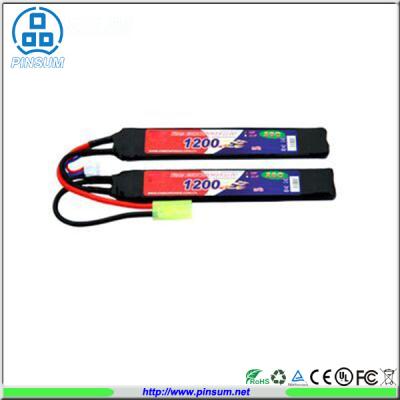 China Rechargeable RC Airsoft LiPo Battery Packs 20C 11.1V 1200mAh Long Bar Battery Packs for sale