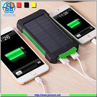 China Solar power bank 10000MAH high capacity with li-polymer battery for sale