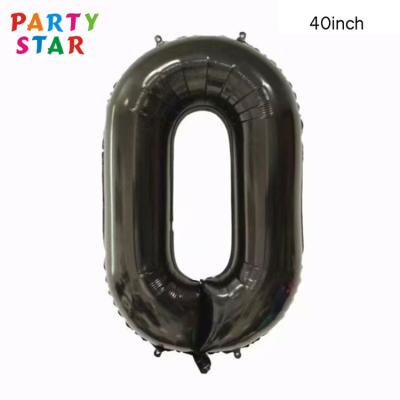 China Eco-Friendly High Quality Custom Printed Red Black Arch Kit 40 Numbers 0-9 Inch Balloon Decorations for sale