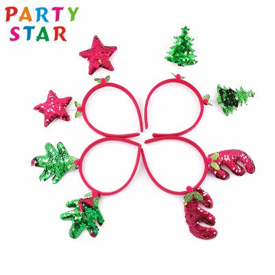 China Christmas Party Headbands Christmas Headbands Two Color Popular Fashionable Women's Sequins Cheerful Trends Women's Headbands for sale