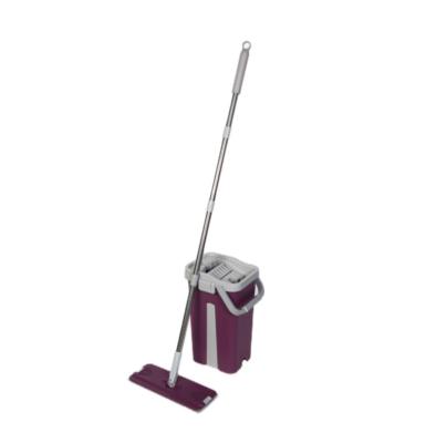 China New Sustainable Microfiber Mop For Floor Cleaning Scraper Mop With Plastic Bucket for sale