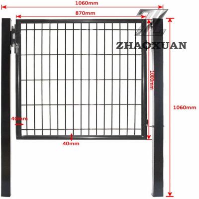 China Basic Track Designs Metal Gate Easily Assembled Exterior Swing Gate For Sale for sale