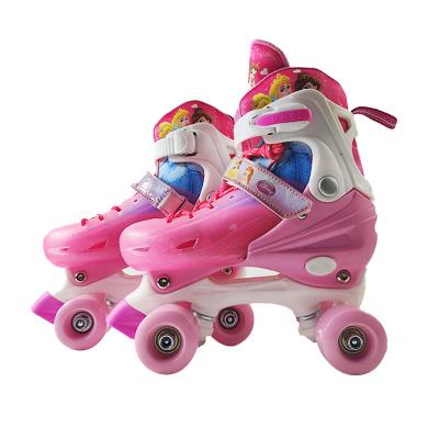 China Best Price PVC Rose Charms Bulk Detachable Roller Skates Quadruple Rental Shoes For Sale Girls for sale