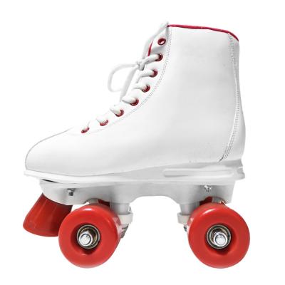 China Wholesale 82A PU 4 Wheels Quad Skates Shoes Vintage Instant Quad Roller Speed ​​Skates For Women Men for sale