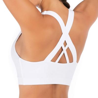 China 2021 New Yoga Vest Women Border Sports Underwear Fitness Breathable Bra With Chest Pad Yoga Top for sale