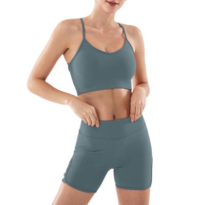 China Fashionable Breathable Yoga Bra Shorts Suit For Women Hot Sale Sports Yoga Short Suit for sale