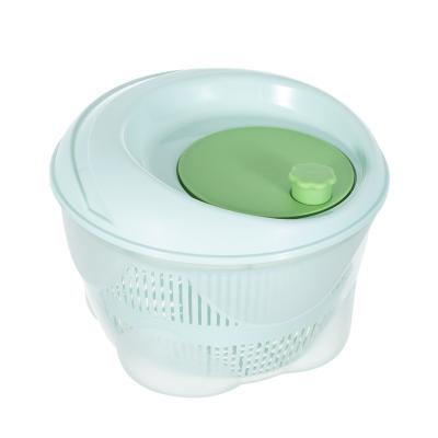 China Sustainable Manual Handle Vegetable Washer With Plastic Bowl Kitchen PP Salad Spinner for sale