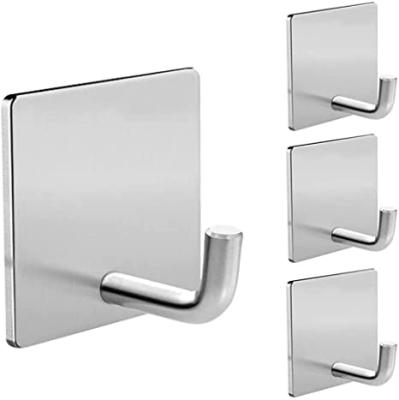 China 5kg Stainless Steel Minimalist Adhesive Hook Towel Hook Damage Free Adhesive Hook for sale