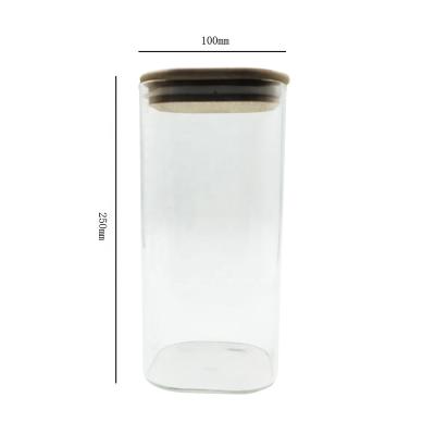 China Viable Square Storage Box Food Storage Bottle Food Contact Glassware for sale