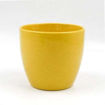 China Modern custom printed colorful ceramic flowerpot with your company logo for sale